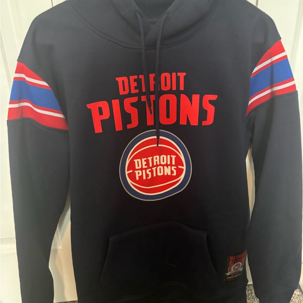 NBA Detroit Pistons Black and Red Hoodie